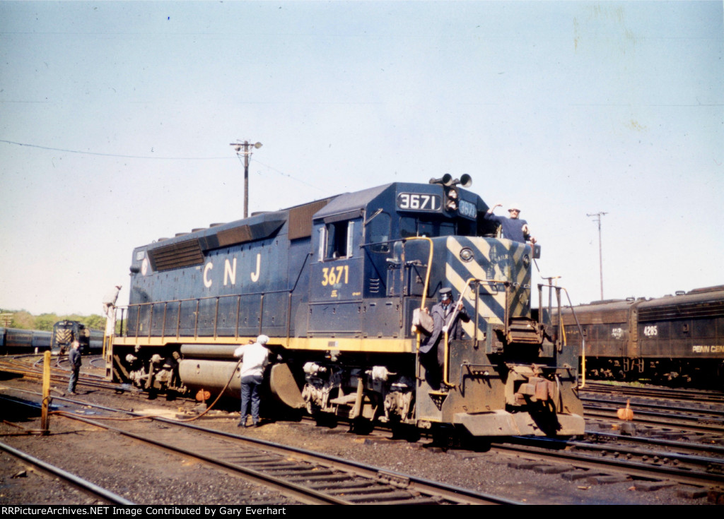 CNJ GP40P #3671 - Central RR of New Jersey